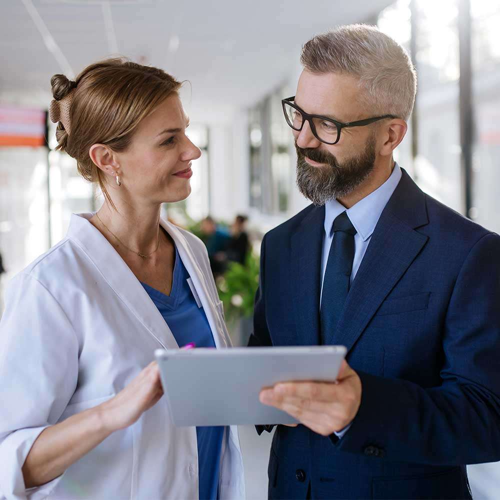 Female-doc-and-business-man